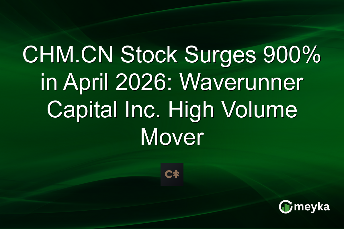CHM.CN Stock Surges 900% in April 2026: Waverunner Capital Inc. High Volume Mover