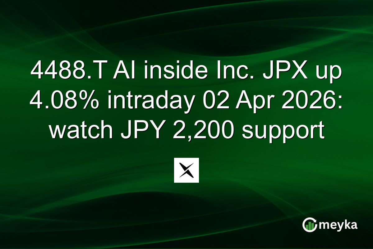 4488.T AI inside Inc. JPX up 4.08% intraday 02 Apr 2026: watch JPY 2,200 support