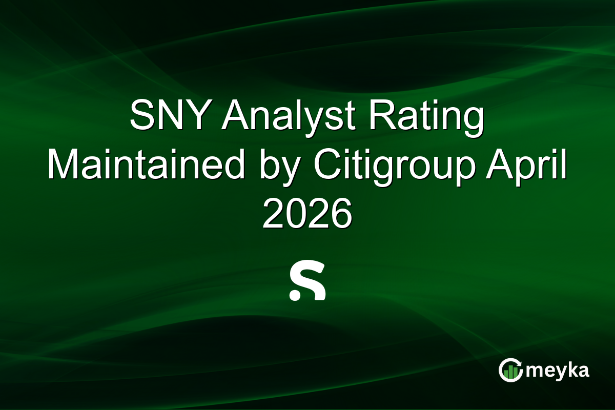 SNY Analyst Rating Maintained by Citigroup April 2026