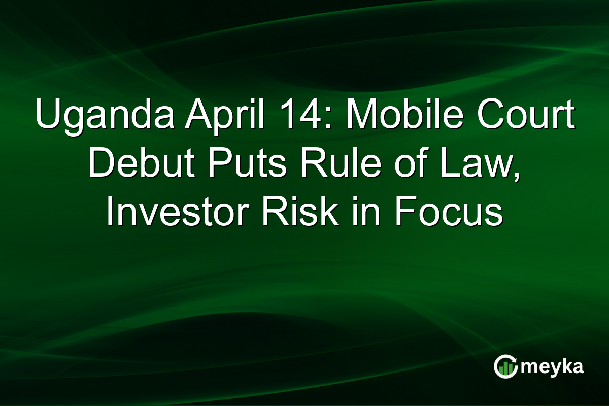 Uganda April 14: Mobile Court Debut Puts Rule of Law, Investor Risk in Focus