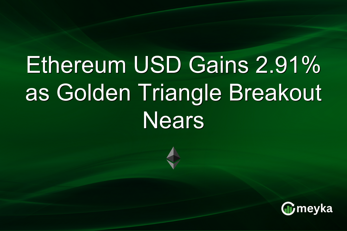 Ethereum USD Gains 2.91% as Golden Triangle Breakout Nears