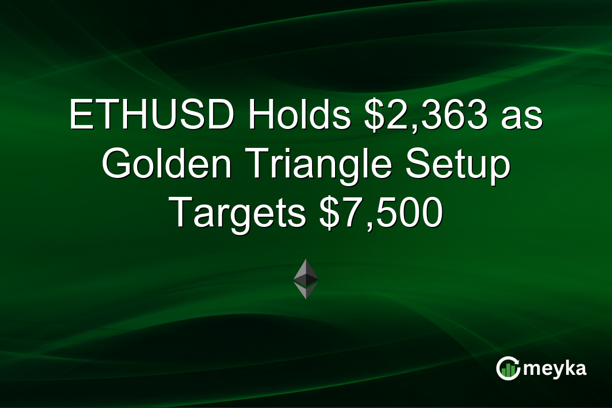 ETHUSD Holds $2,363 as Golden Triangle Setup Targets $7,500