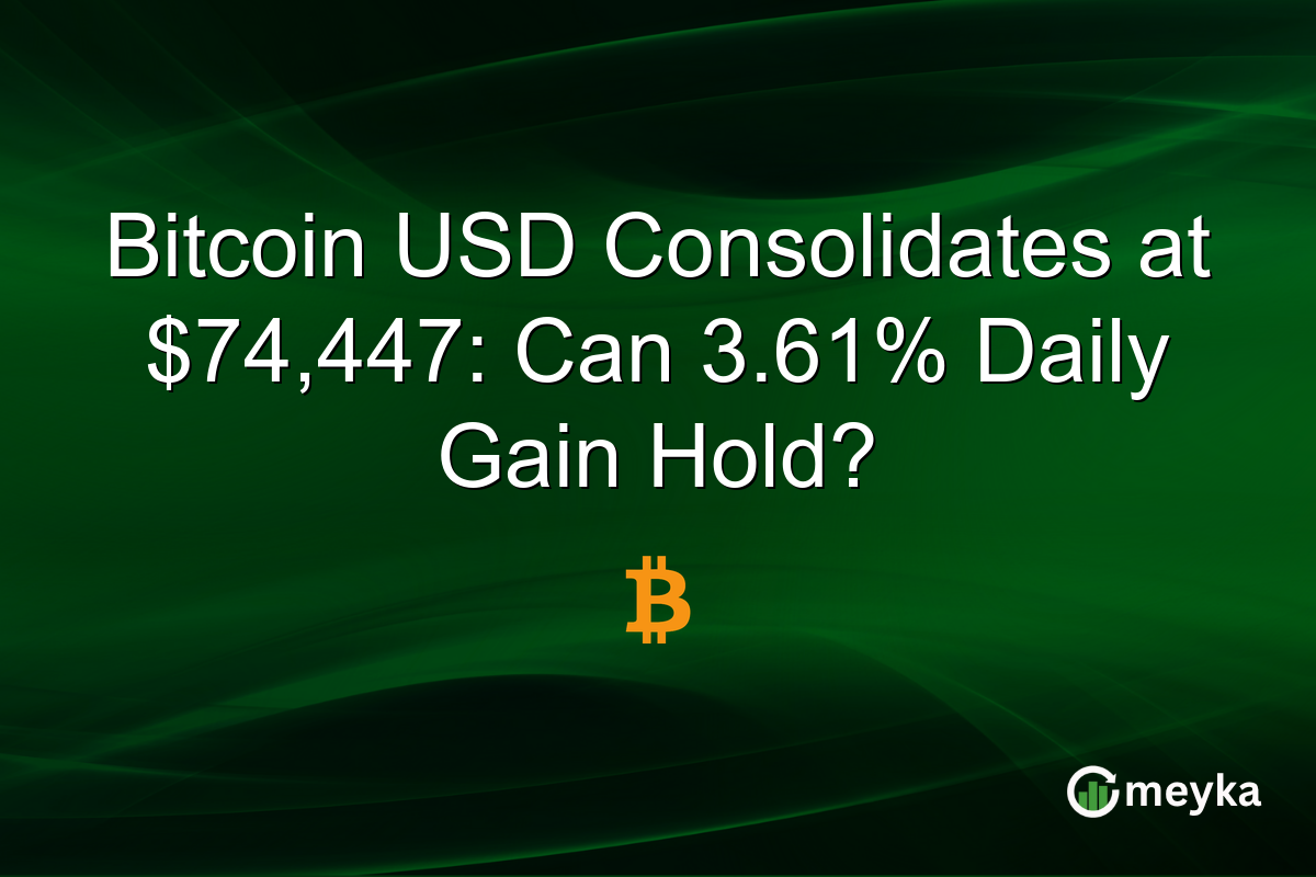 Bitcoin USD Consolidates at $74,447: Can 3.61% Daily Gain Hold?