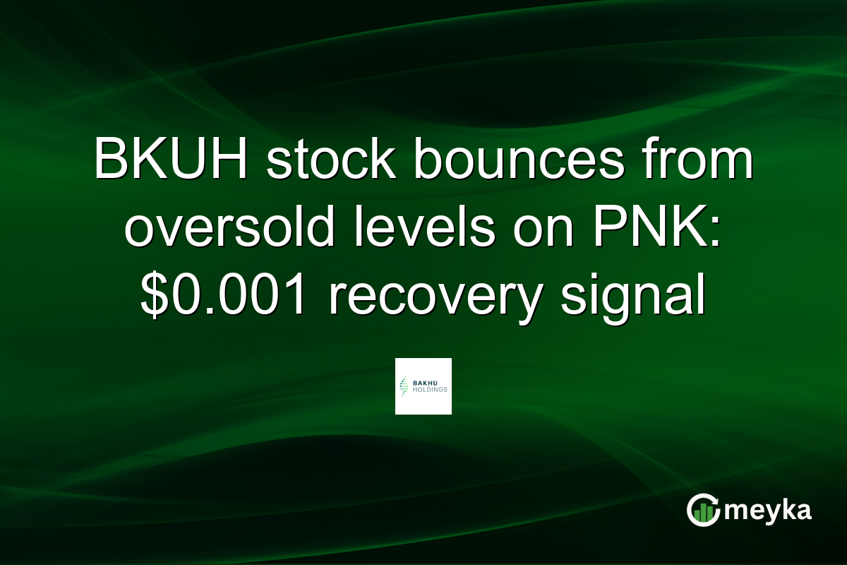 BKUH stock bounces from oversold levels on PNK: $0.001 recovery signal