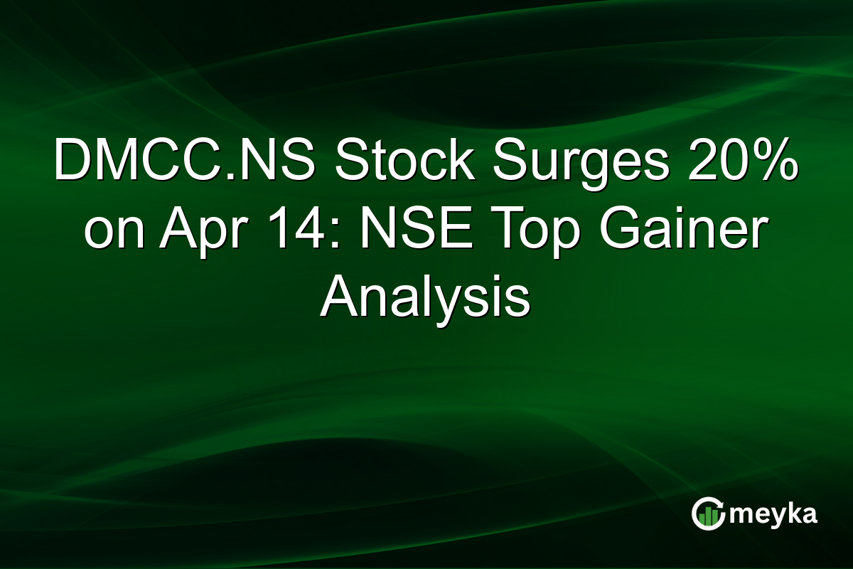 DMCC.NS Stock Surges 20% on Apr 14: NSE Top Gainer Analysis