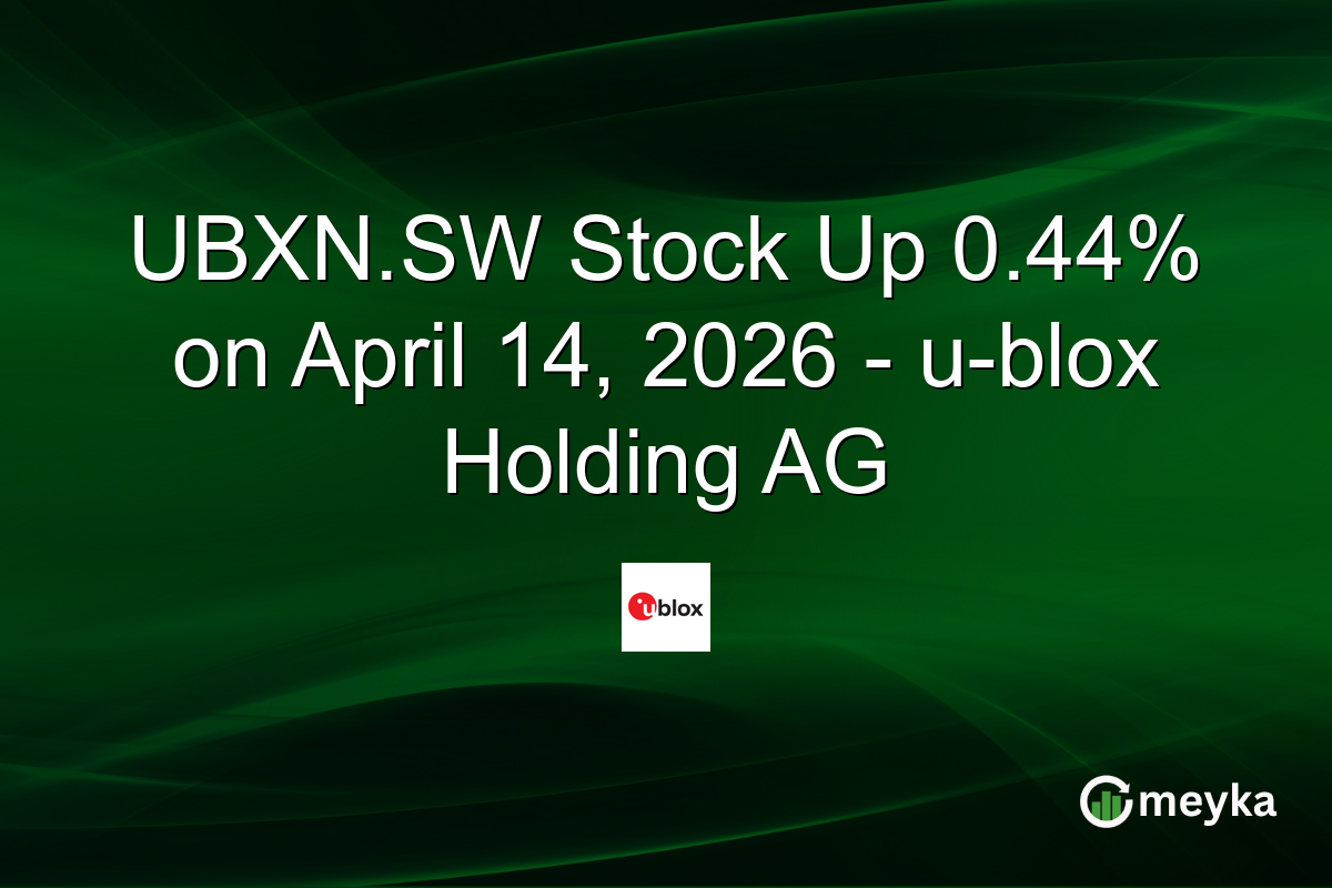 UBXN.SW Stock Up 0.44% on April 14, 2026 – u-blox Holding AG