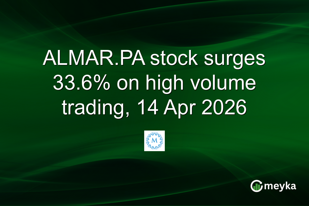 ALMAR.PA stock surges 33.6% on high volume trading, 14 Apr 2026