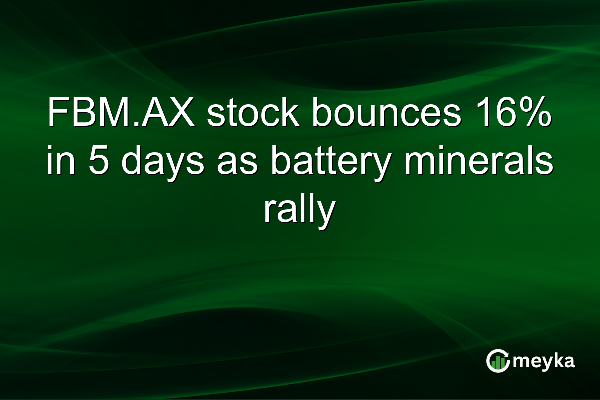 FBM.AX stock bounces 16% in 5 days as battery minerals rally