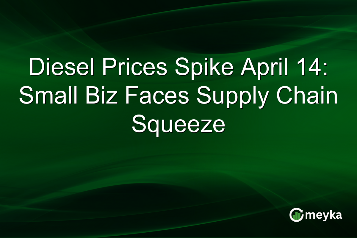 Diesel Prices Spike April 14: Small Biz Faces Supply Chain Squeeze