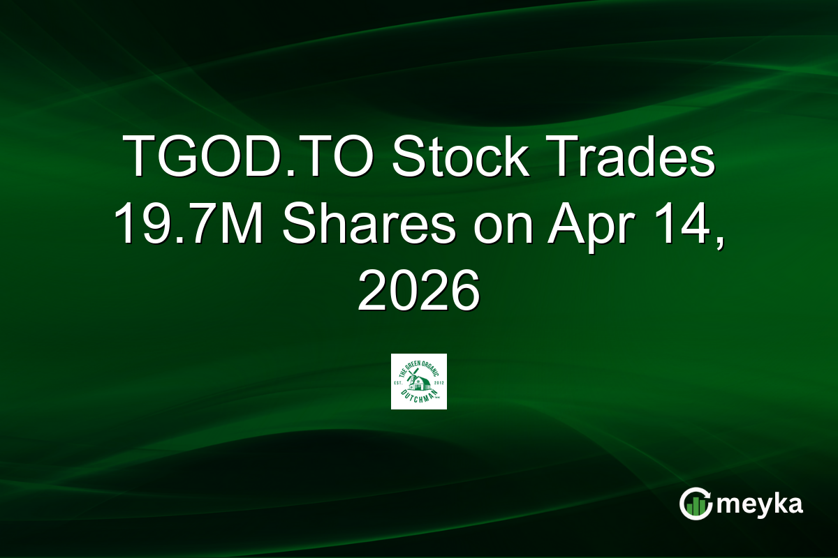 TGOD.TO Stock Trades 19.7M Shares on Apr 14, 2026