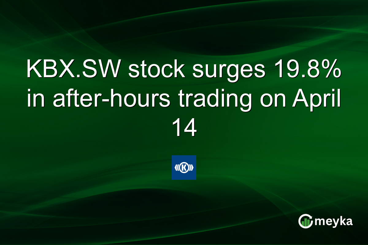 KBX.SW stock surges 19.8% in after-hours trading on April 14