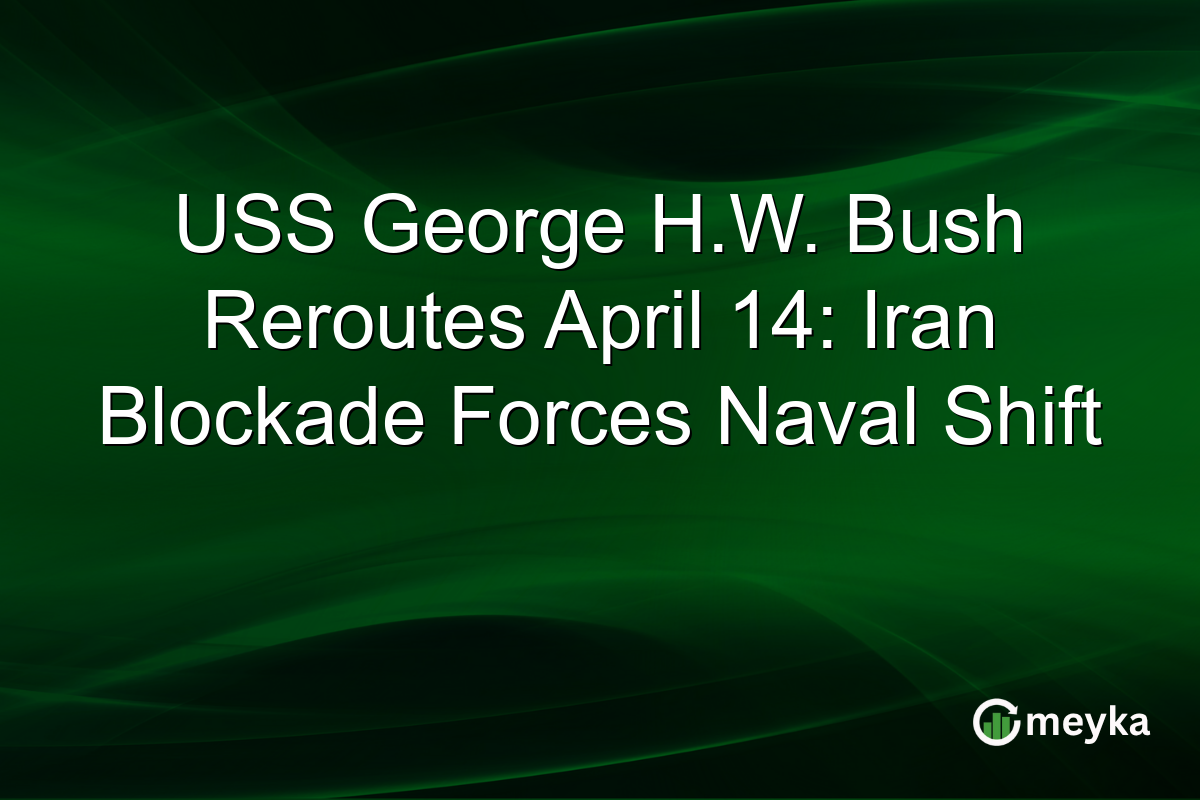 USS George H.W. Bush Reroutes April 14: Iran Blockade Forces Naval Shift