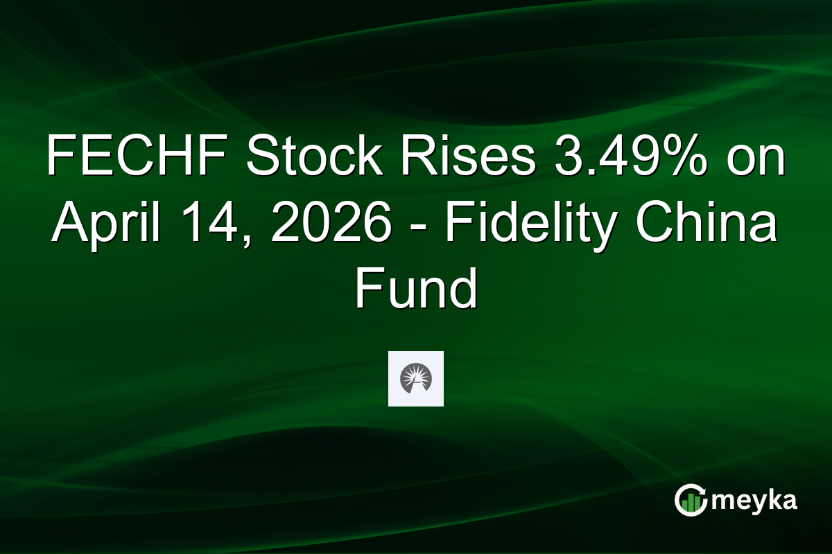 FECHF Stock Rises 3.49% on April 14, 2026 – Fidelity China Fund