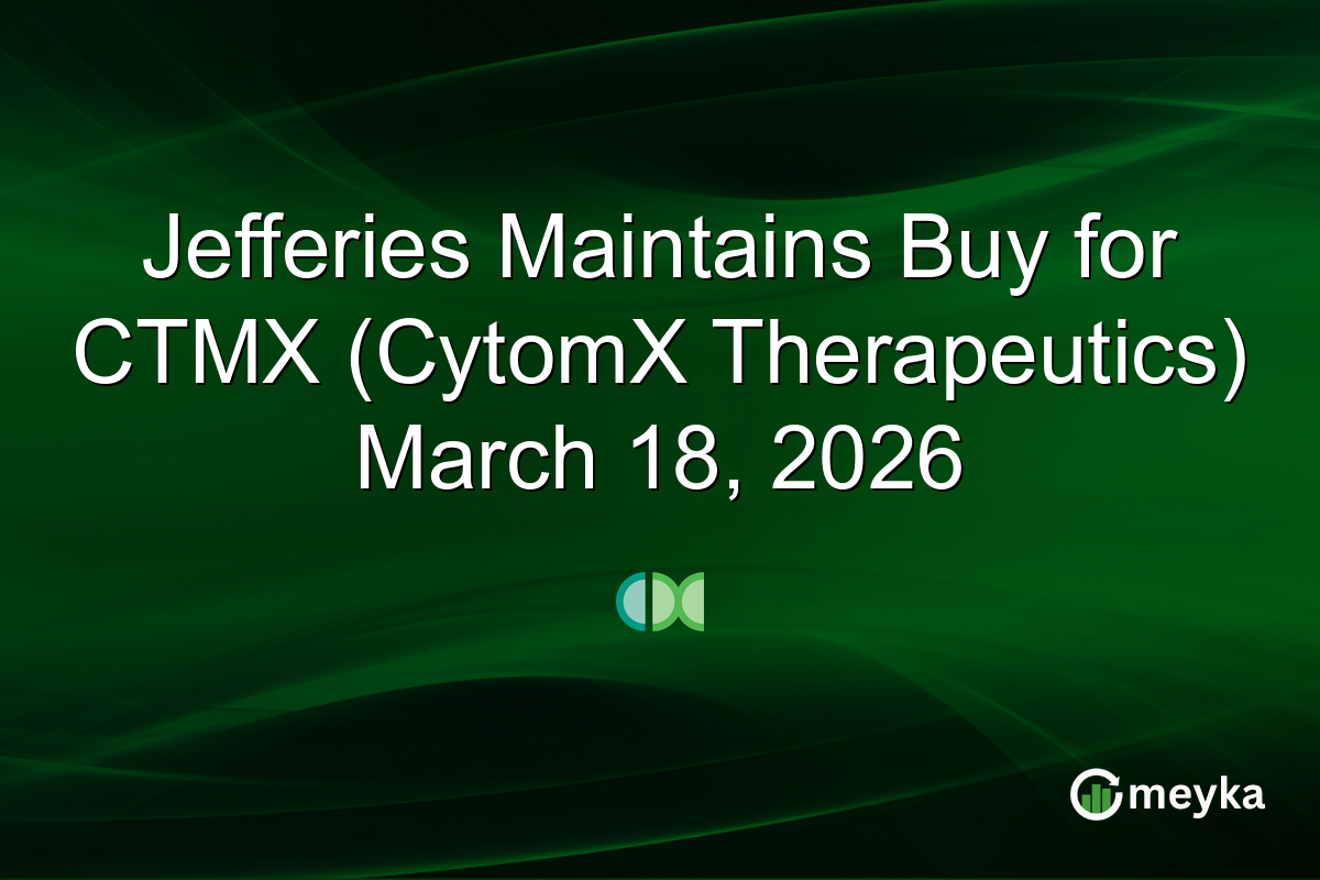 Jefferies Maintains Buy for CTMX (CytomX Therapeutics) March 18, 2026