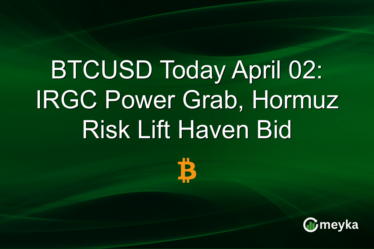 BTCUSD Today April 02: IRGC Power Grab, Hormuz Risk Lift Haven Bid