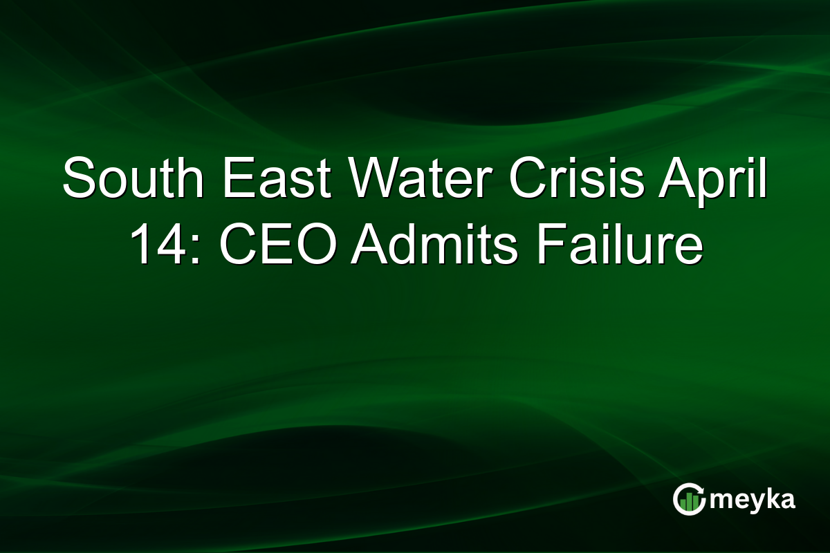South East Water Crisis April 14: CEO Admits Failure