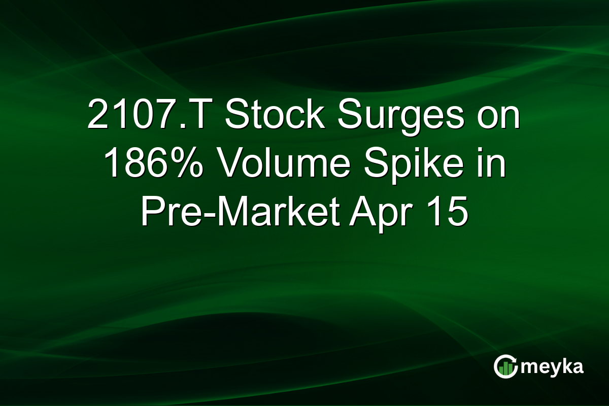 2107.T Stock Surges on 186% Volume Spike in Pre-Market Apr 15