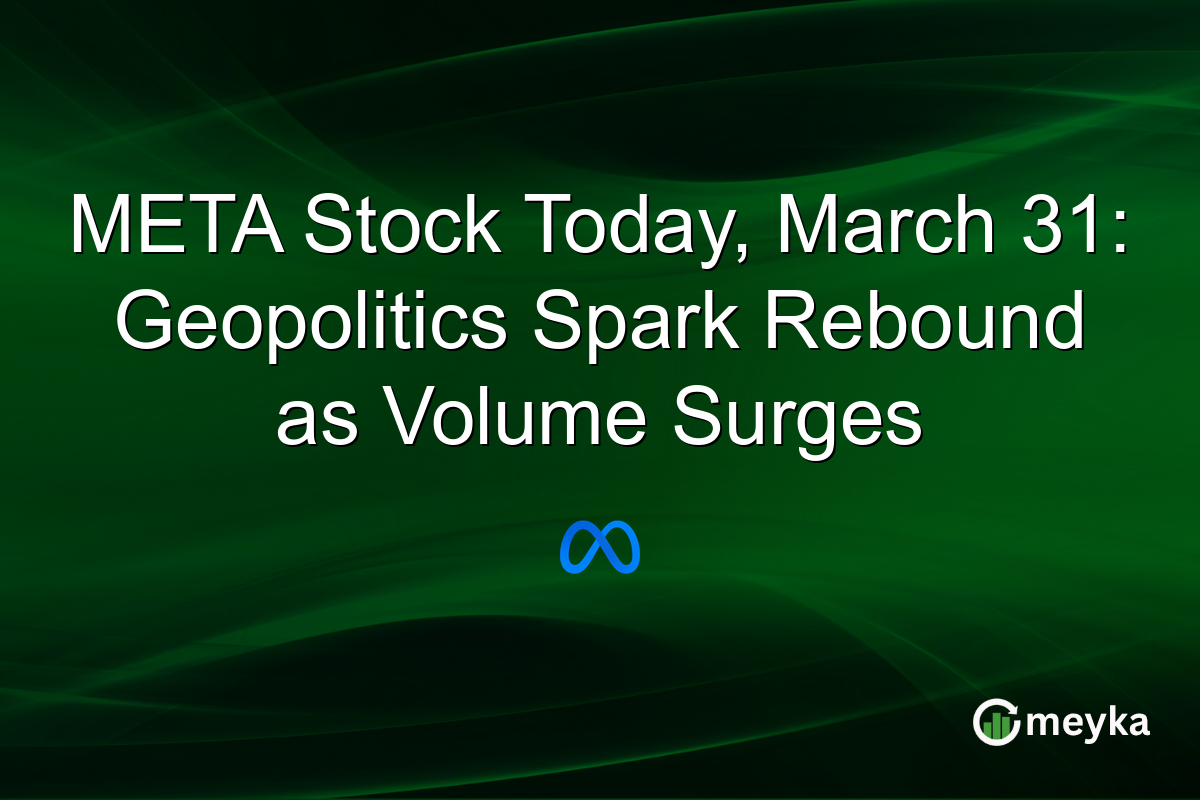 META Stock Today, March 31: Geopolitics Spark Rebound as Volume Surges