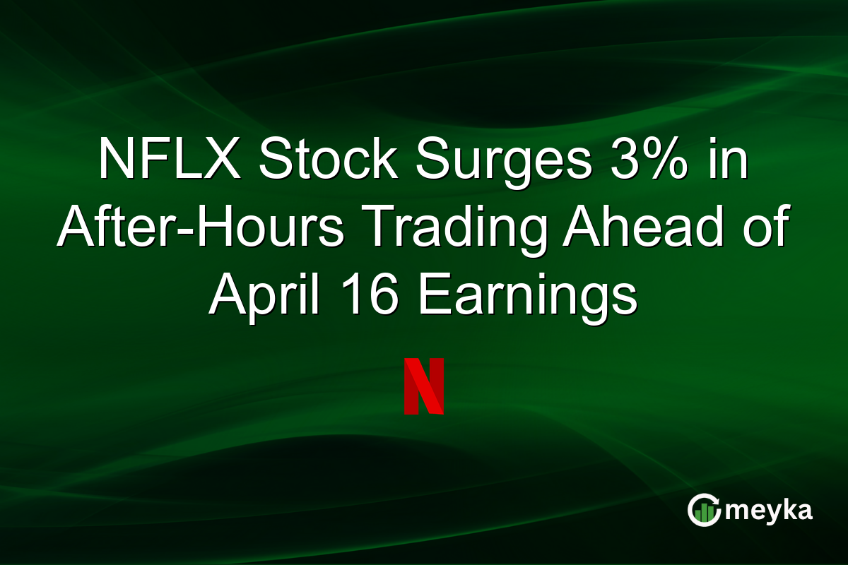 NFLX Stock Surges 3% in After-Hours Trading Ahead of April 16 Earnings