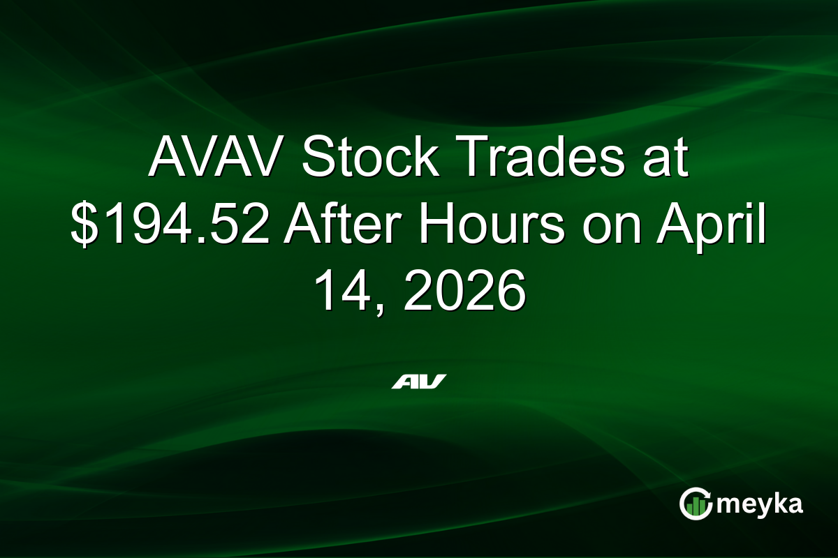 AVAV Stock Trades at $194.52 After Hours on April 14, 2026