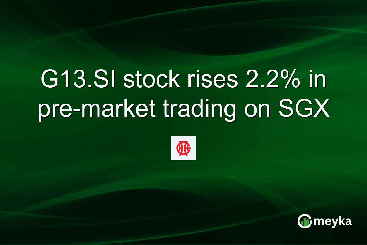 G13.SI stock rises 2.2% in pre-market trading on SGX
