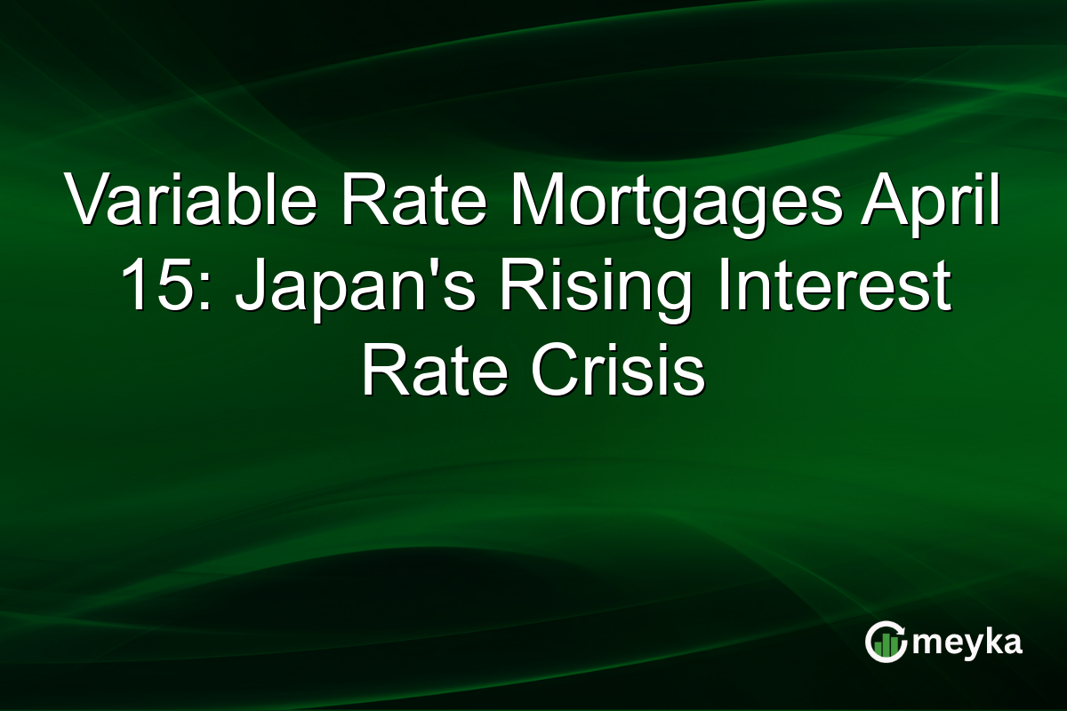 Variable Rate Mortgages April 15: Japanβs Rising Interest Rate Crisis