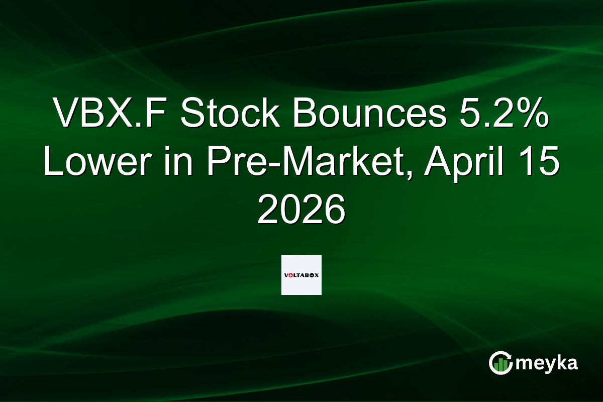 VBX.F Stock Bounces 5.2% Lower in Pre-Market, April 15 2026