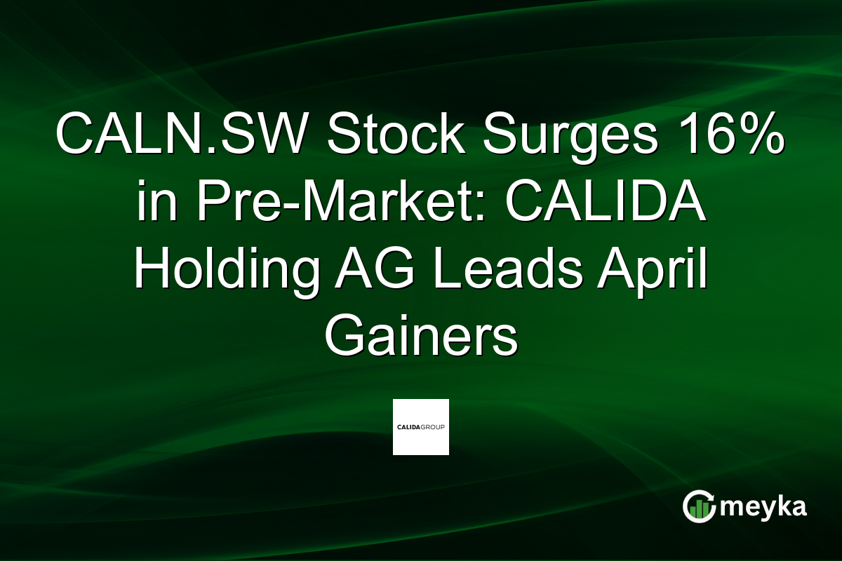 CALN.SW Stock Surges 16% in Pre-Market: CALIDA Holding AG Leads April Gainers