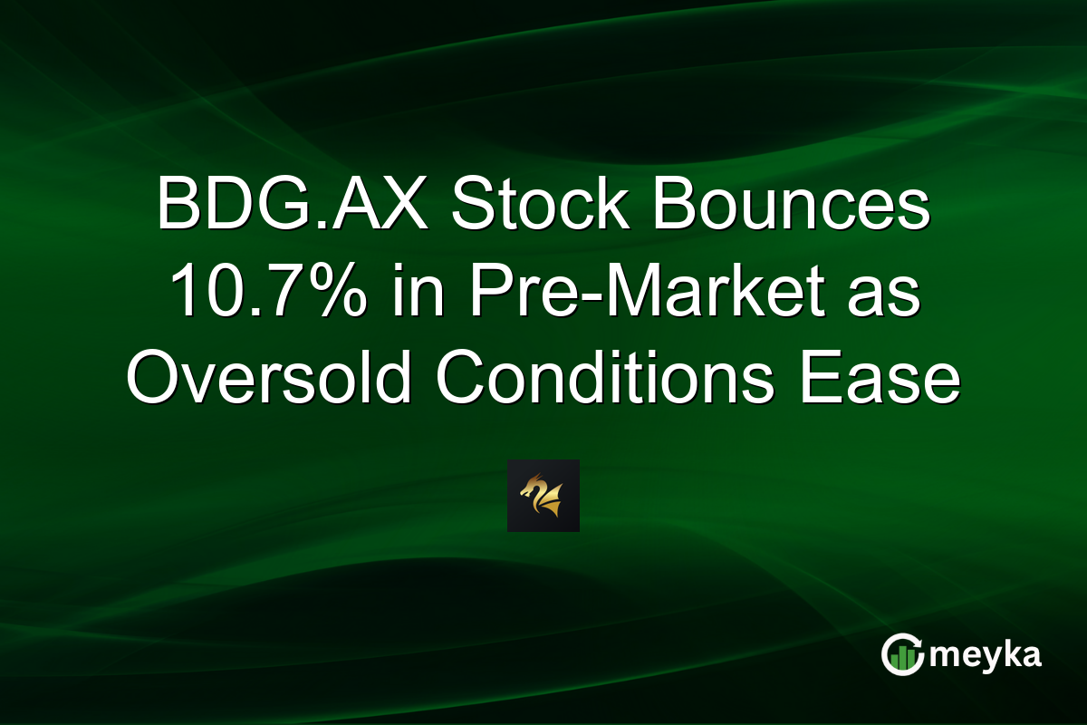 BDG.AX Stock Bounces 10.7% in Pre-Market as Oversold Conditions Ease