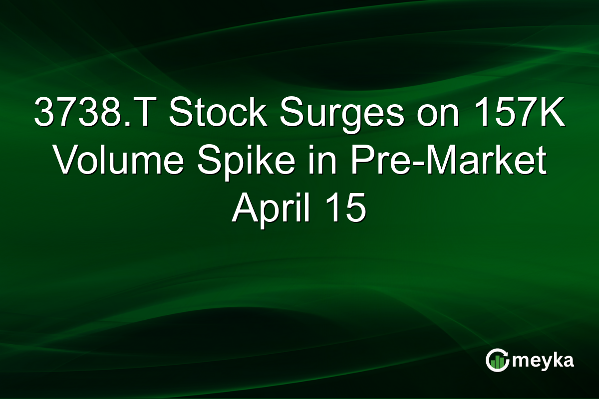 3738.T Stock Surges on 157K Volume Spike in Pre-Market April 15