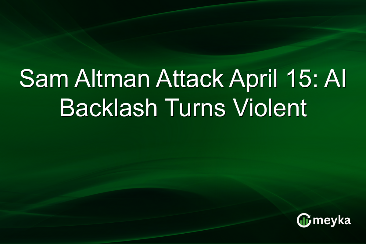 Sam Altman Attack April 15: AI Backlash Turns Violent