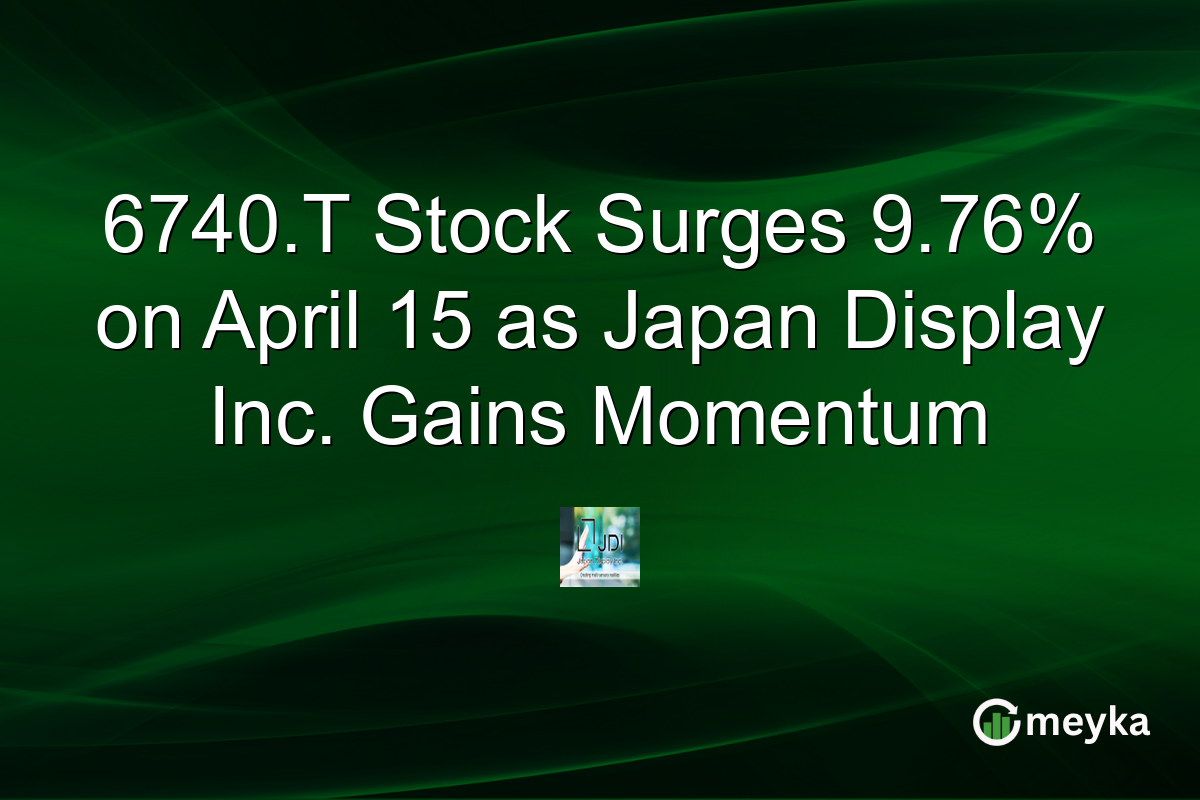 6740.T Stock Surges 9.76% on April 15 as Japan Display Inc. Gains Momentum