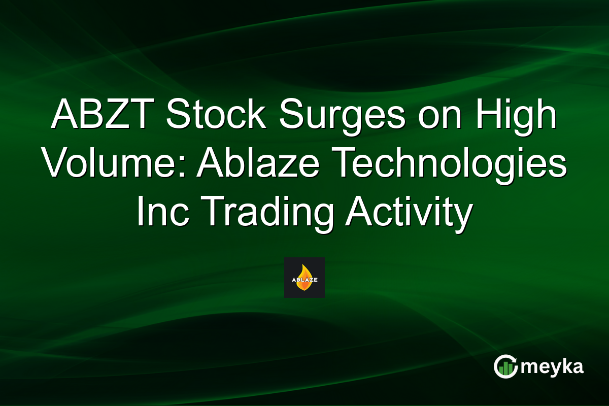 ABZT Stock Surges on High Volume: Ablaze Technologies Inc Trading Activity
