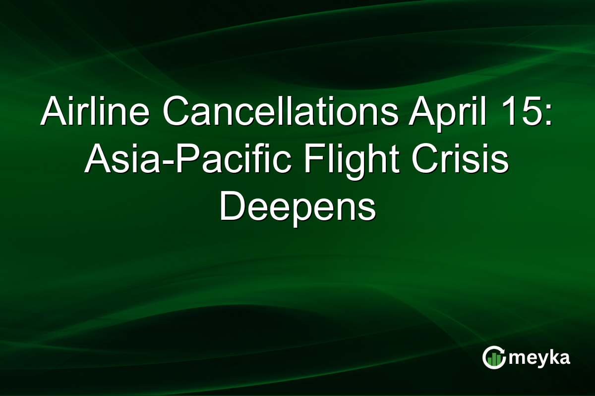 Airline Cancellations April 15: Asia-Pacific Flight Crisis Deepens
