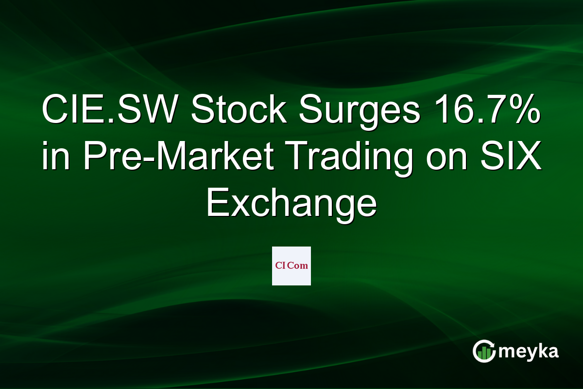 CIE.SW Stock Surges 16.7% in Pre-Market Trading on SIX Exchange