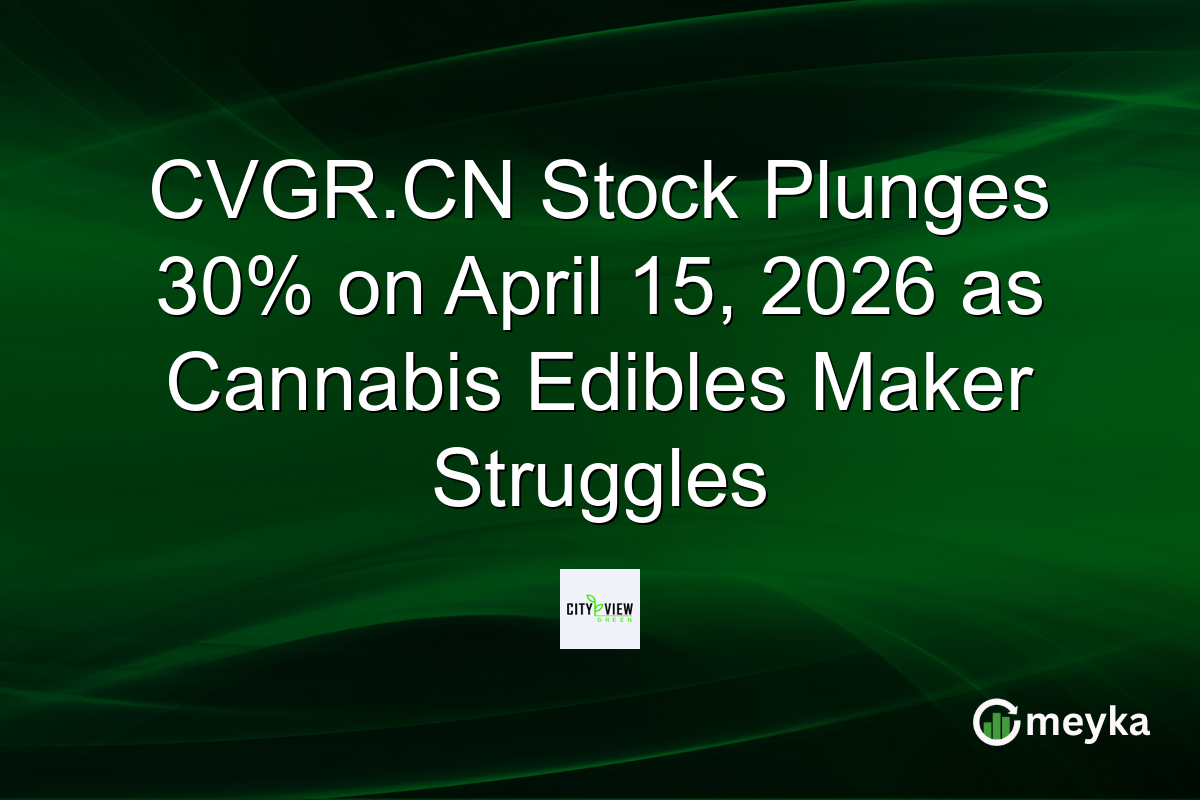 CVGR.CN Stock Plunges 30% on April 15, 2026 as Cannabis Edibles Maker Struggles