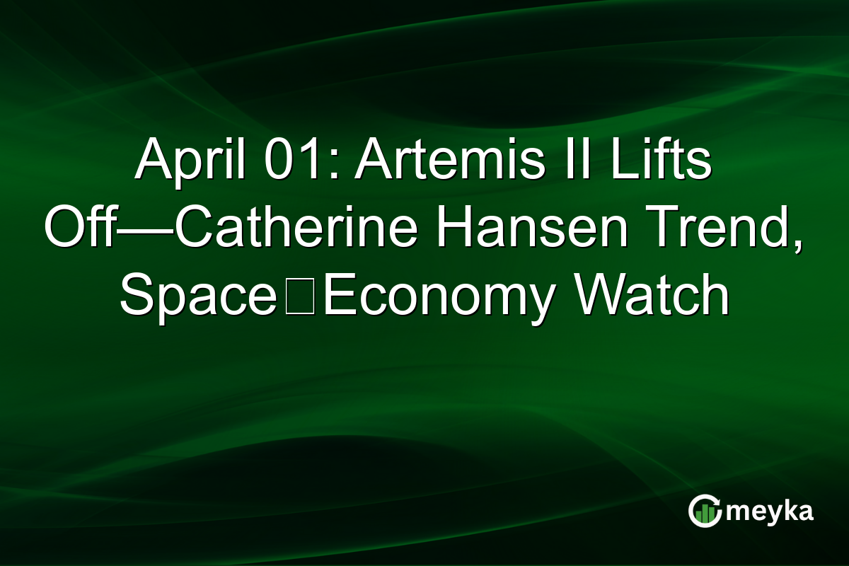 April 01: Artemis II Lifts Off—Catherine Hansen Trend, Space‑Economy Watch