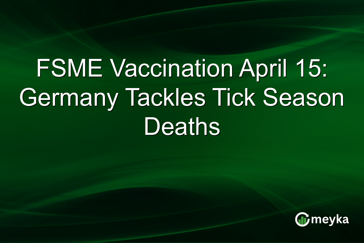 FSME Vaccination April 15: Germany Tackles Tick Season Deaths