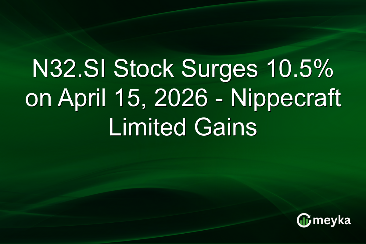 N32.SI Stock Surges 10.5% on April 15, 2026 β Nippecraft Limited Gains