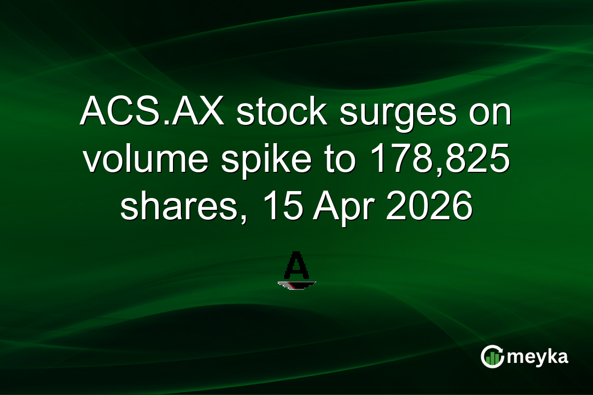 ACS.AX stock surges on volume spike to 178,825 shares, 15 Apr 2026