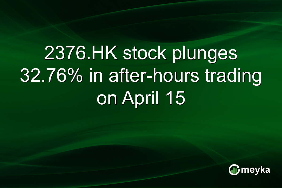2376.HK stock plunges 32.76% in after-hours trading on April 15