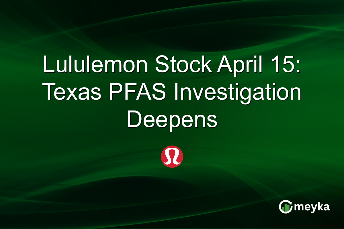 Lululemon Stock April 15: Texas PFAS Investigation Deepens
