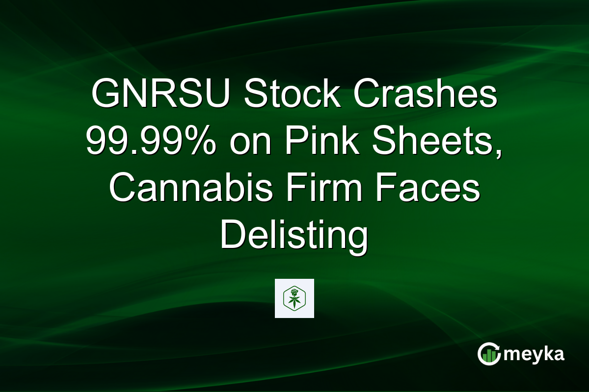 GNRSU Stock Crashes 99.99% on Pink Sheets, Cannabis Firm Faces Delisting