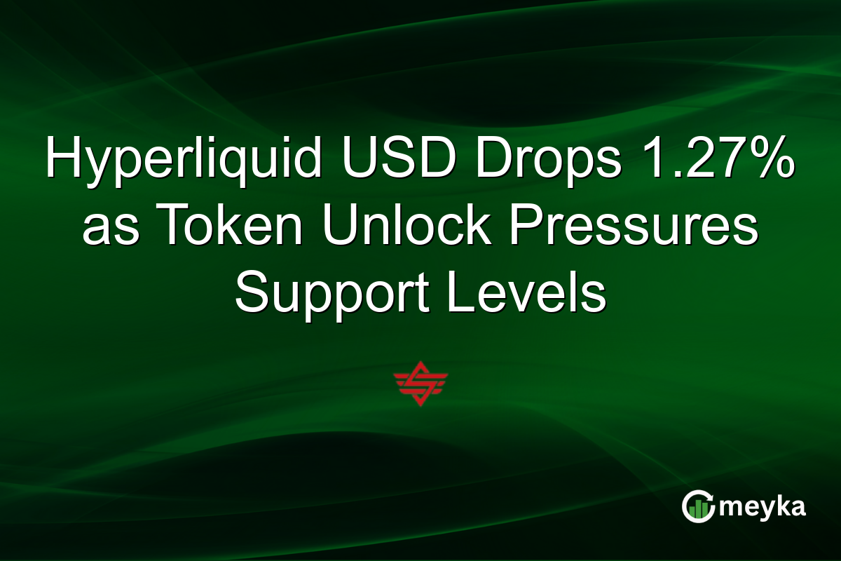 Hyperliquid USD Drops 1.27% as Token Unlock Pressures Support Levels