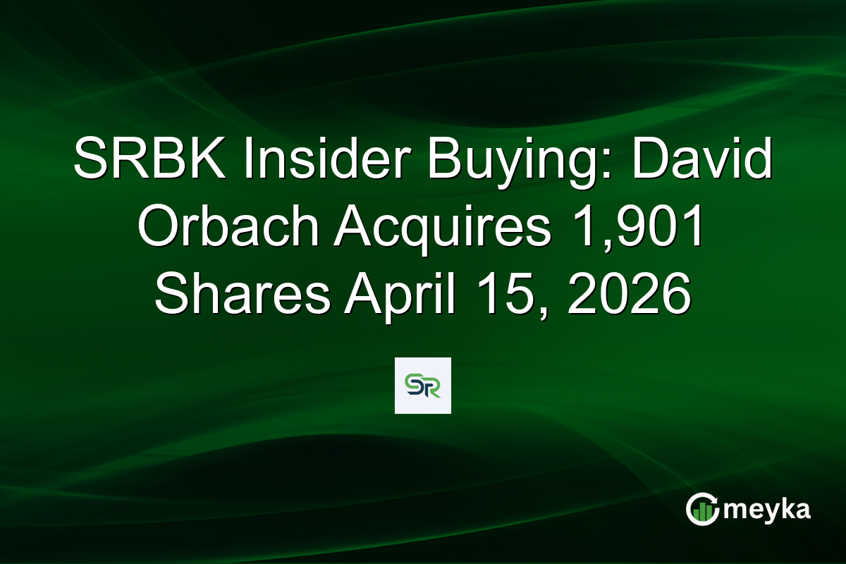 SRBK Insider Buying: David Orbach Acquires 1,901 Shares April 15, 2026