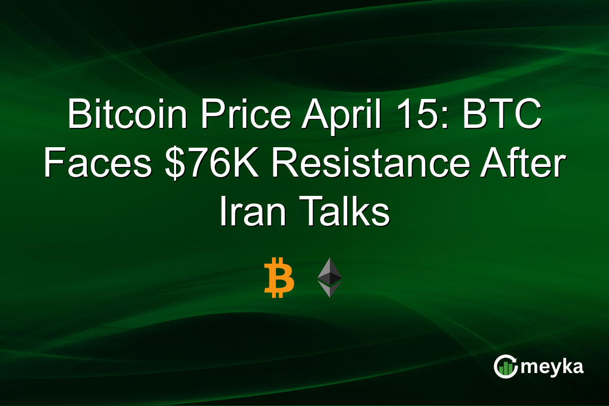 Bitcoin Price April 15: BTC Faces $76K Resistance After Iran Talks