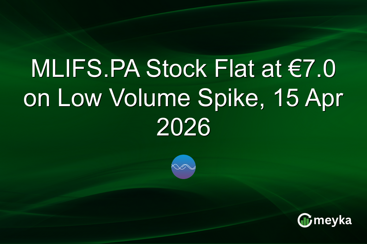 MLIFS.PA Stock Flat at €7.0 on Low Volume Spike, 15 Apr 2026