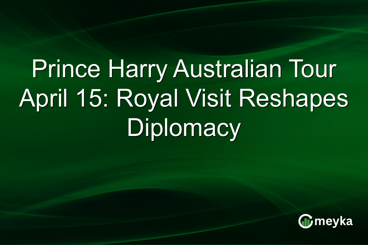 Prince Harry Australian Tour April 15: Royal Visit Reshapes Diplomacy
