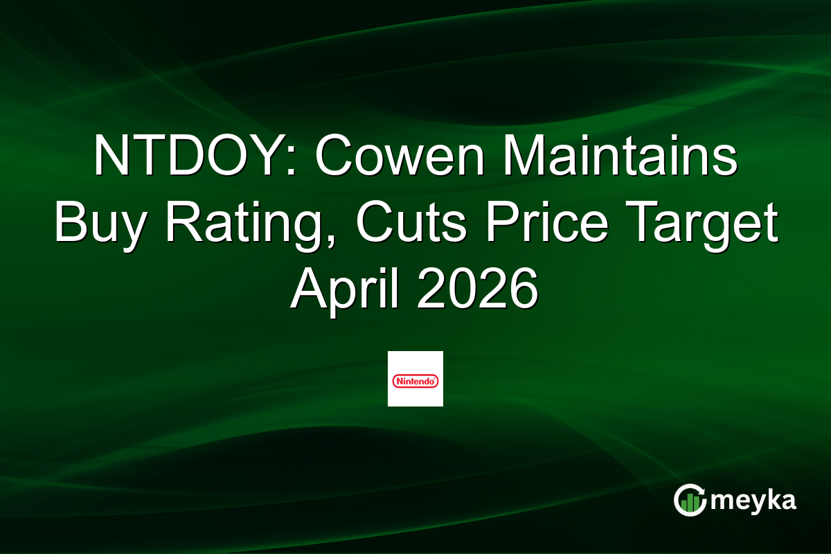 NTDOY: Cowen Maintains Buy Rating, Cuts Price Target April 2026