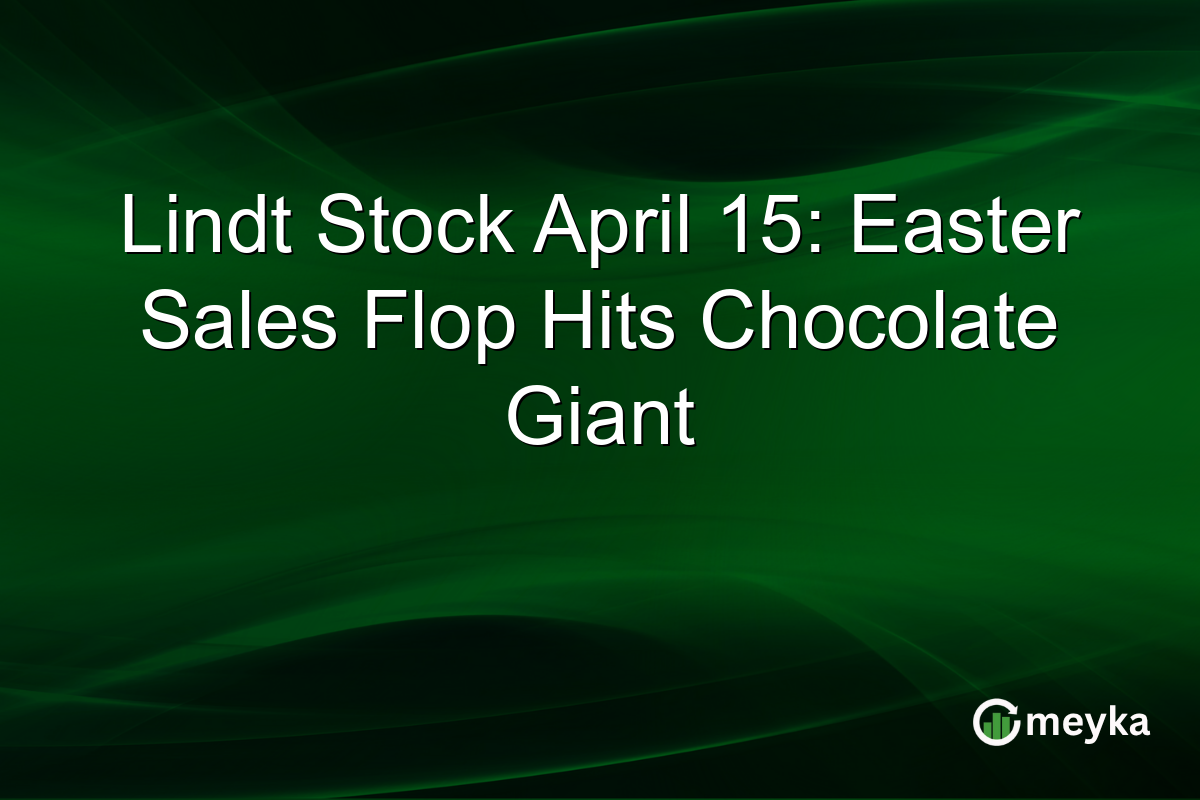 Lindt Stock April 15: Easter Sales Flop Hits Chocolate Giant